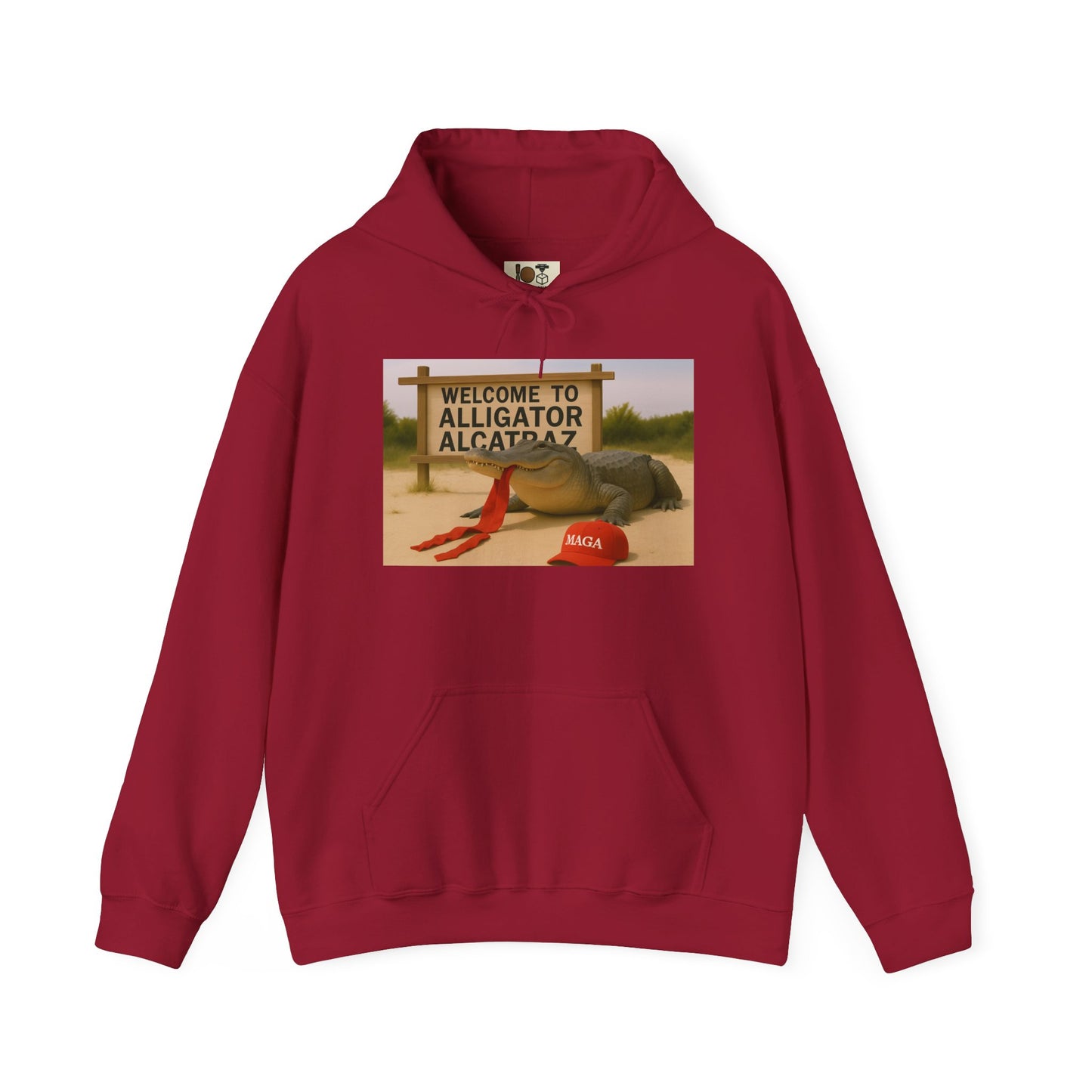 Welcome to Alligator Alcatraz Hoodie, Fun Graphic Sweatshirt, Unisex Hooded Sweatshirt, Casual Wear, Gift for Nature Lovers, ALLIGATOR ALCATRAZ, TRUMP