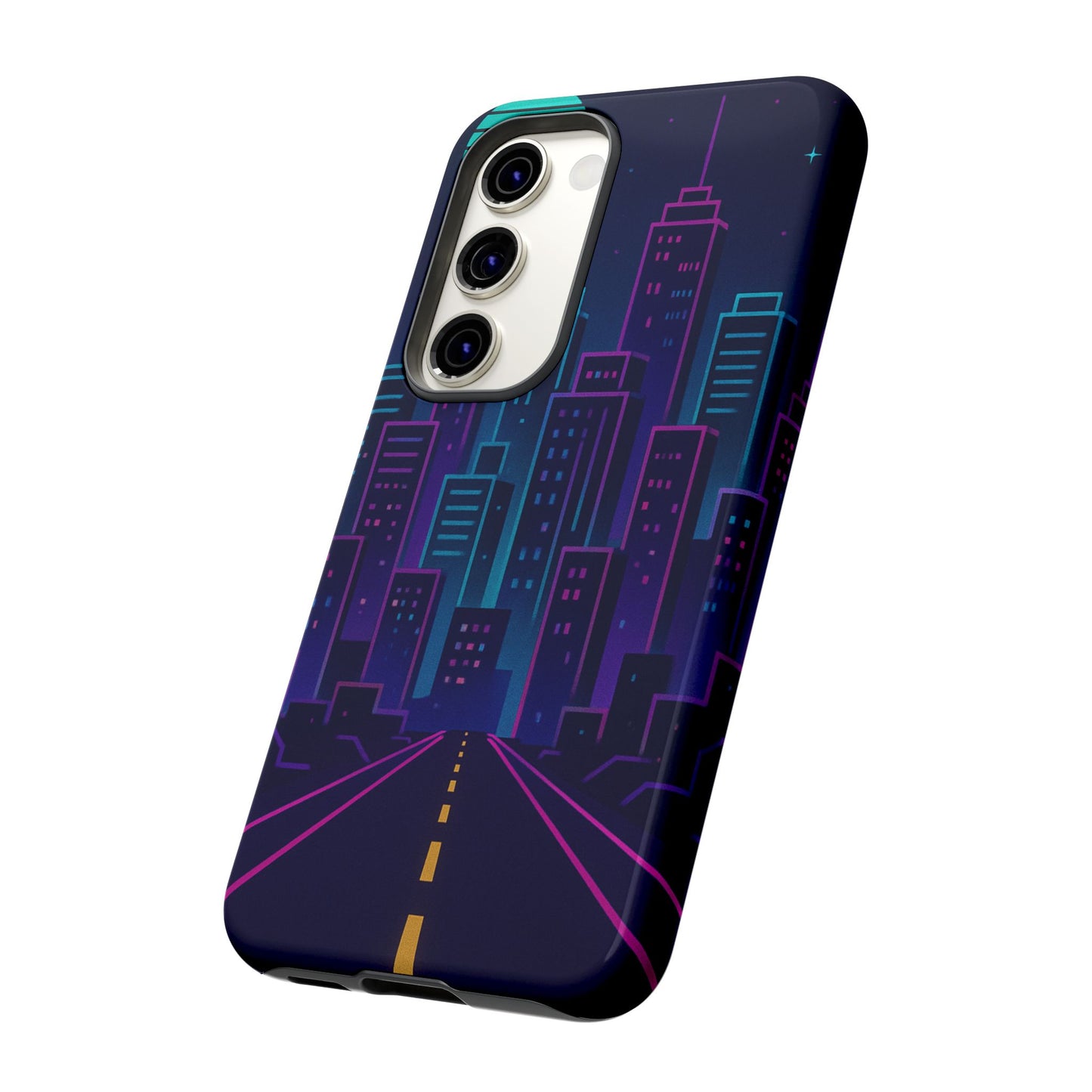 Cityscape Phone Case, Tough Cases, Urban Style, Nighttime Vibe, Phone Cover, Gift for City Lovers, Modern Design