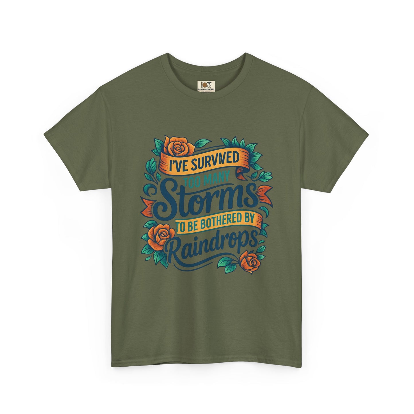 I've Survived Storms Tee, Inspirational T-Shirt, Motivational Gift, Unisex Cotton Shirt, Weather Saying Tee, Positive Vibes Apparel
