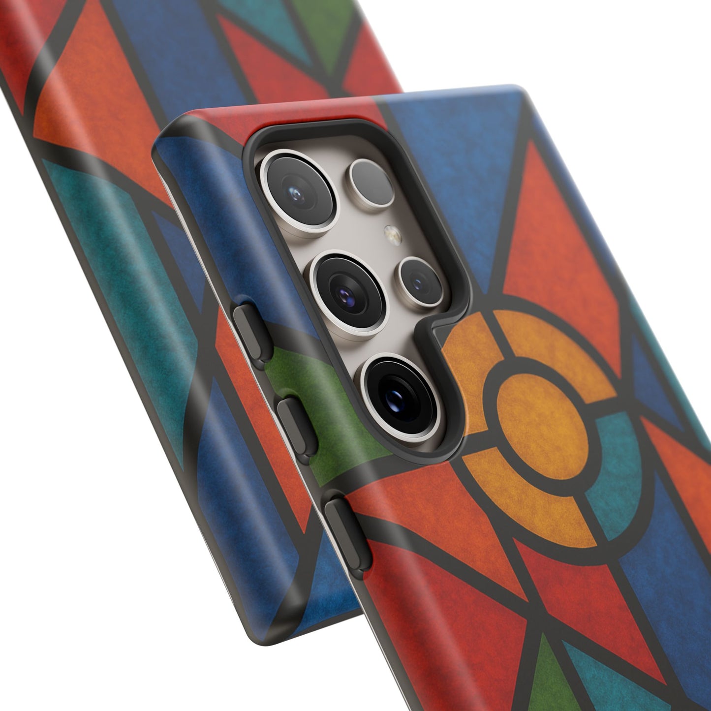 Colorful Stained Glass Phone Case, Artistic Phone Cover, Vibrant Protective Case, Unique Gift for Art Lovers, Stylish Smartphone Accessory