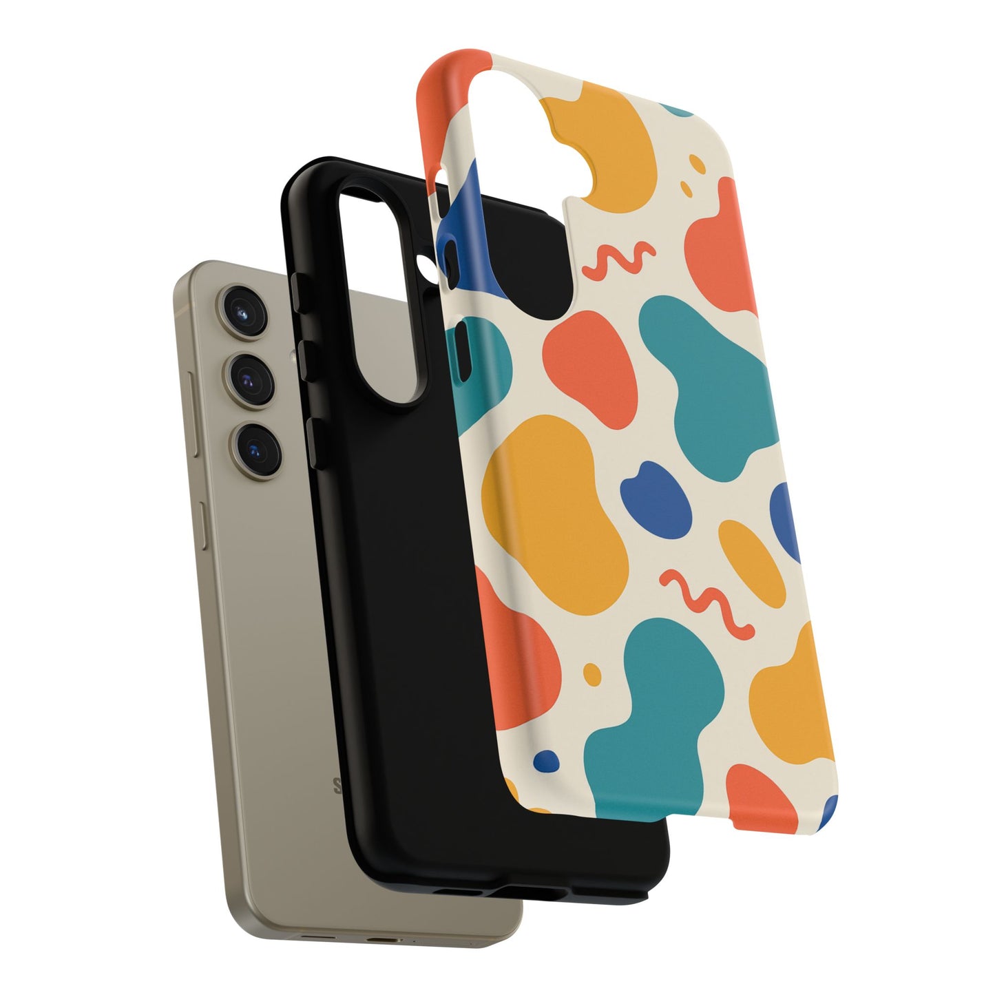 Colorful Phone Case with Abstract Design, Stylish Phone Cover, Trendy Tech Accessory for Her, Unique Gift Idea, Fun Patterned Case