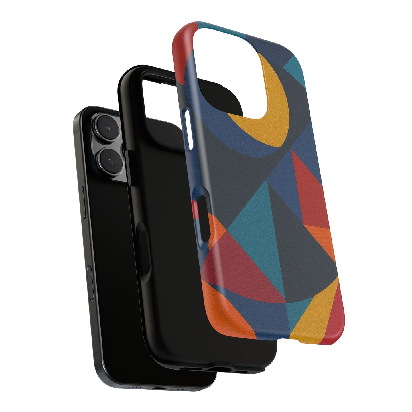 Vibrant Phone Case, Colorful Phone Cover, Geometric Design, Artistic Gift, Trendy Accessory, Vibrant Colors, Unique Design