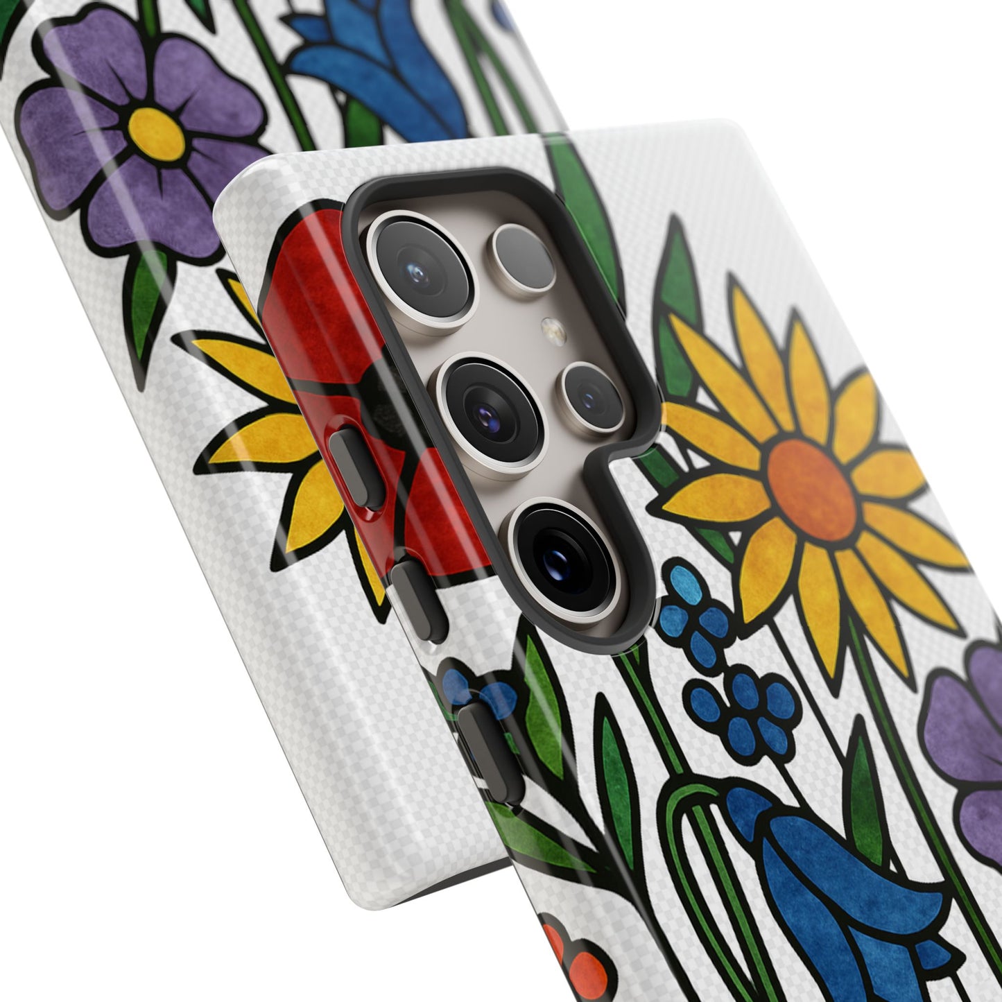 Floral Phone Case, Vibrant Flower Design, Tough Protection, Gift for Nature Lovers, Spring Decor