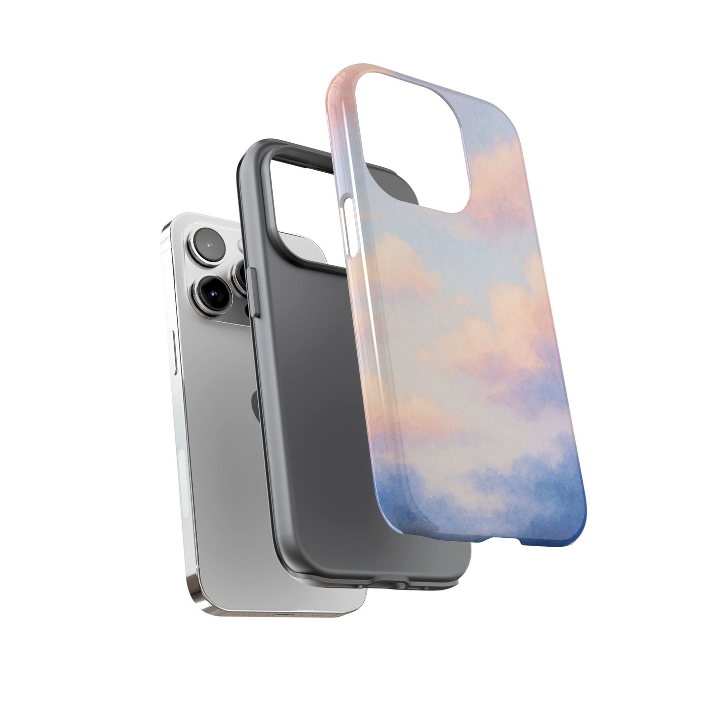 Sky Blue Cloud Phone Case, Tough Phone Cover, Aesthetic Cell Phone Accessory, Gift for Teen, Trendy Tech Protection