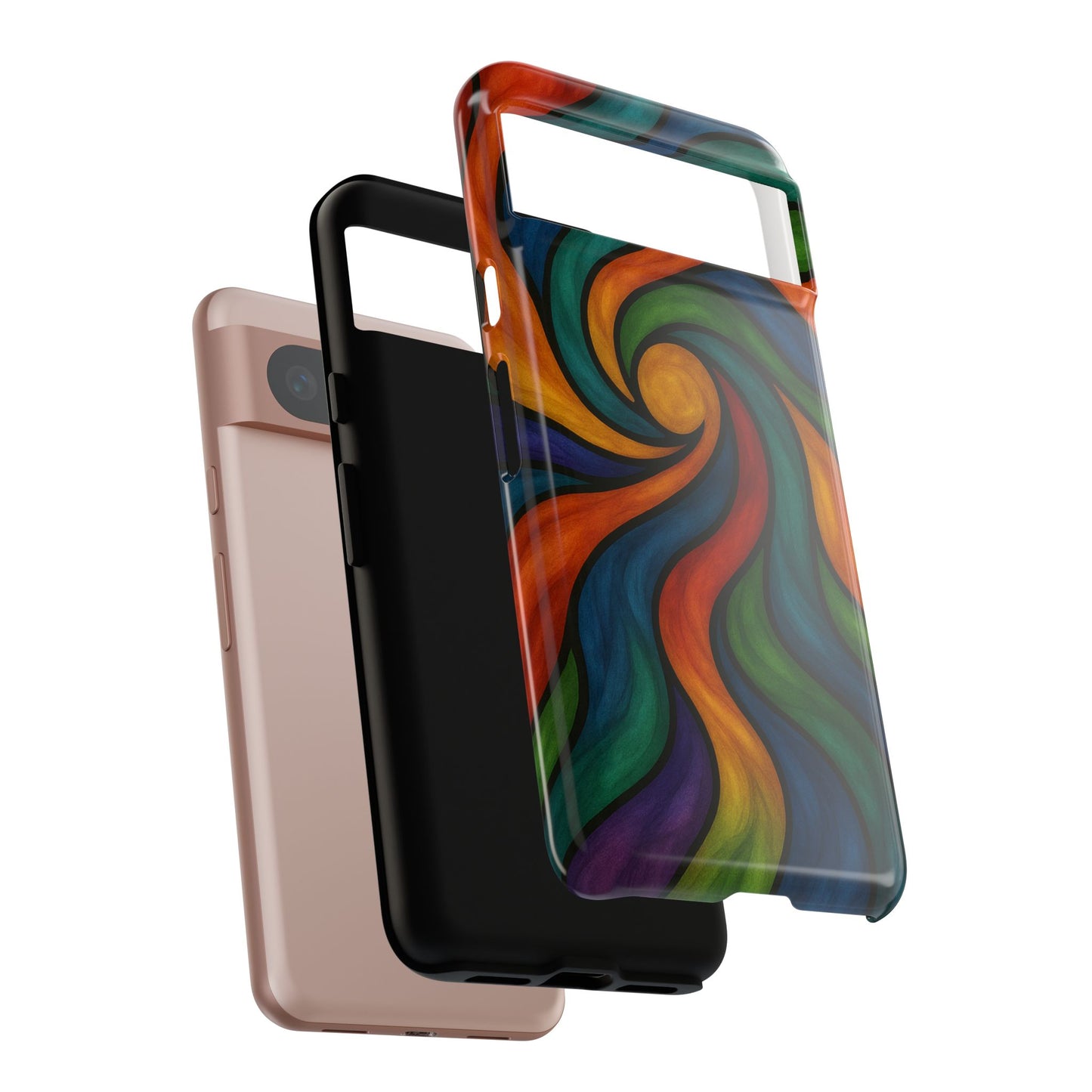 Colorful Swirl Phone Case | Tough Cases, Vibrant Design, Gift for Art Lovers, Funky Case, Unique Phone Accessories