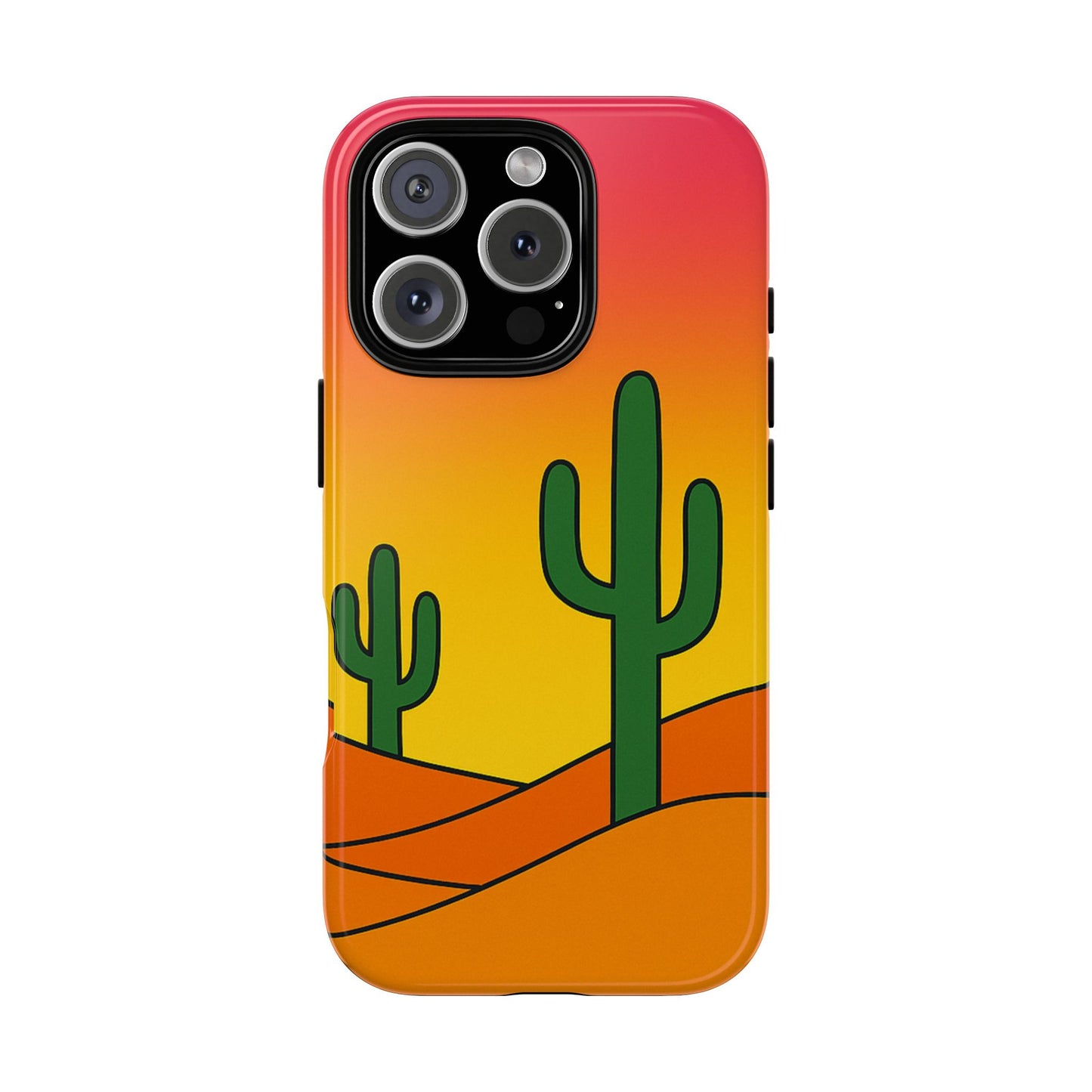 Desert Vibes Phone Case, Tough Cases, Cactus Design, Colorful Phone Cover, Summer Aesthetic, Unique Gift Idea