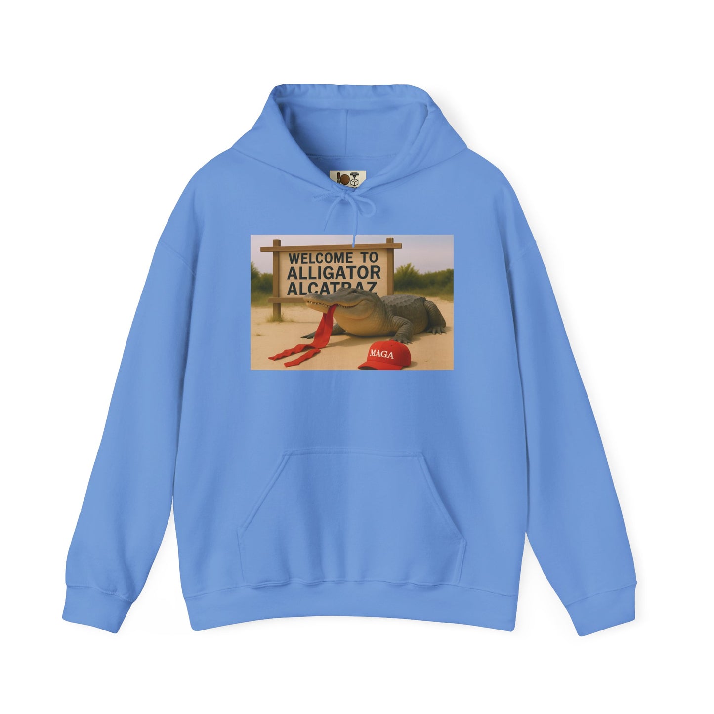 Welcome to Alligator Alcatraz Hoodie, Fun Graphic Sweatshirt, Unisex Hooded Sweatshirt, Casual Wear, Gift for Nature Lovers, ALLIGATOR ALCATRAZ, TRUMP