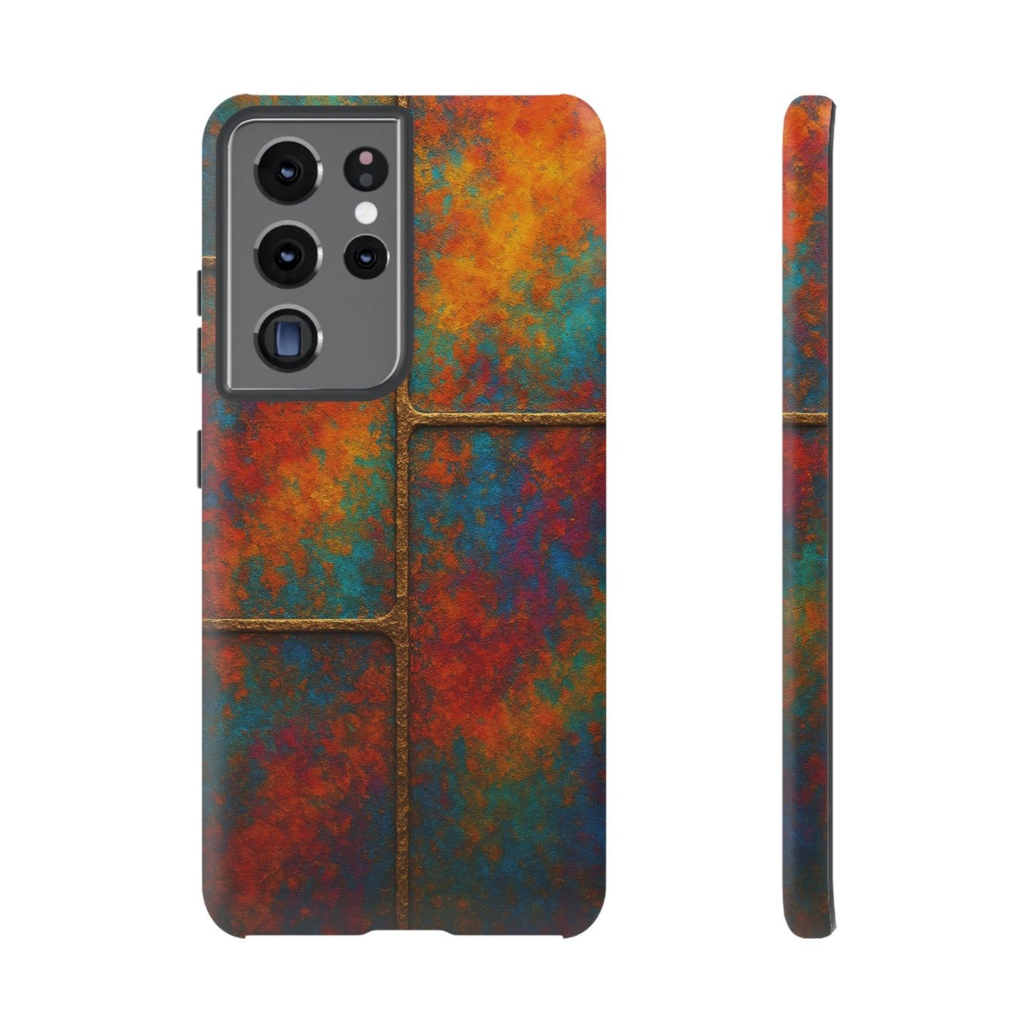 Colorful Textured Phone Case, Vibrant iPhone Cover, Tough Protective Shell, Unique Mobile Accessory, Artisan Phone Protection