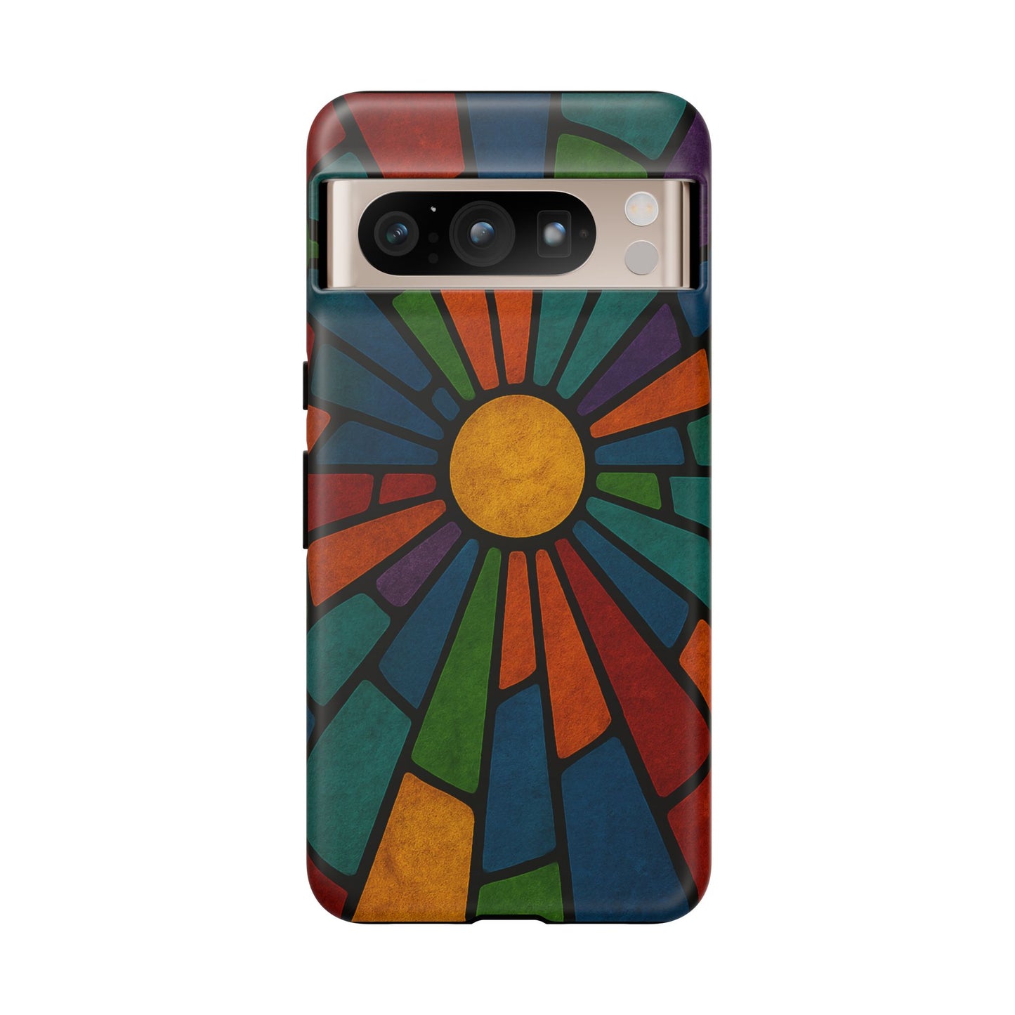 Colorful Stained Glass Phone Case, Tough Cases, Artistic Phone Cover, Vibrant Mobile Accessory, Unique Gift for Art Lovers