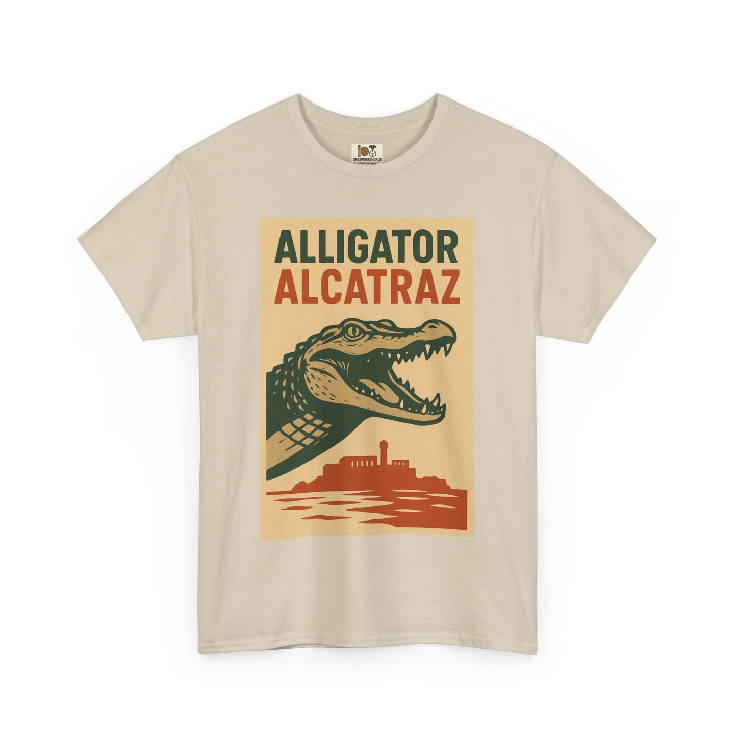 Alligator Alcatraz Graphic Tee - Fun Vintage Style Tee for Nature Lovers, Wildlife Enthusiasts, Summer Wear, Casual Outfits, Gift Idea