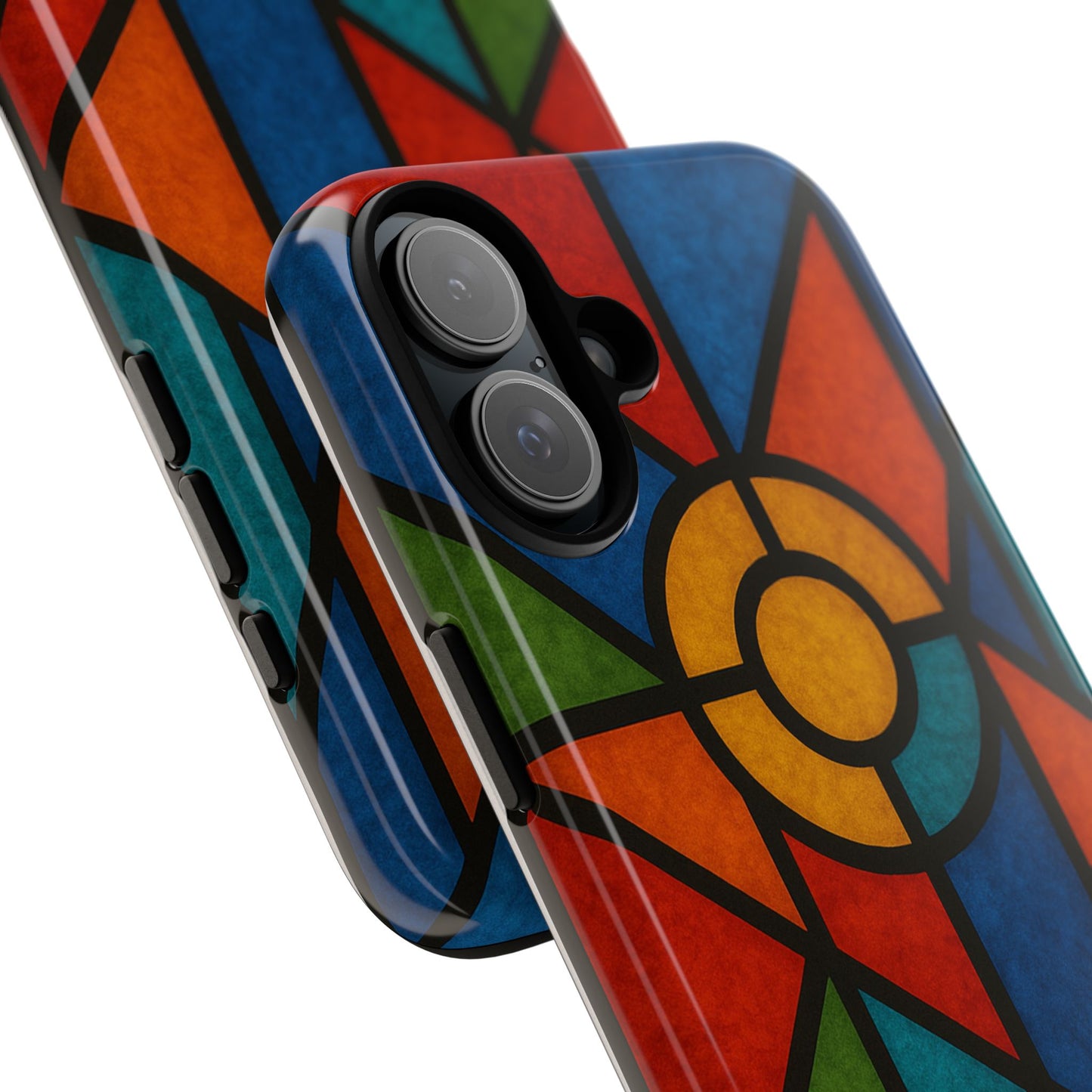 Colorful Stained Glass Phone Case, Artistic Phone Cover, Vibrant Protective Case, Unique Gift for Art Lovers, Stylish Smartphone Accessory