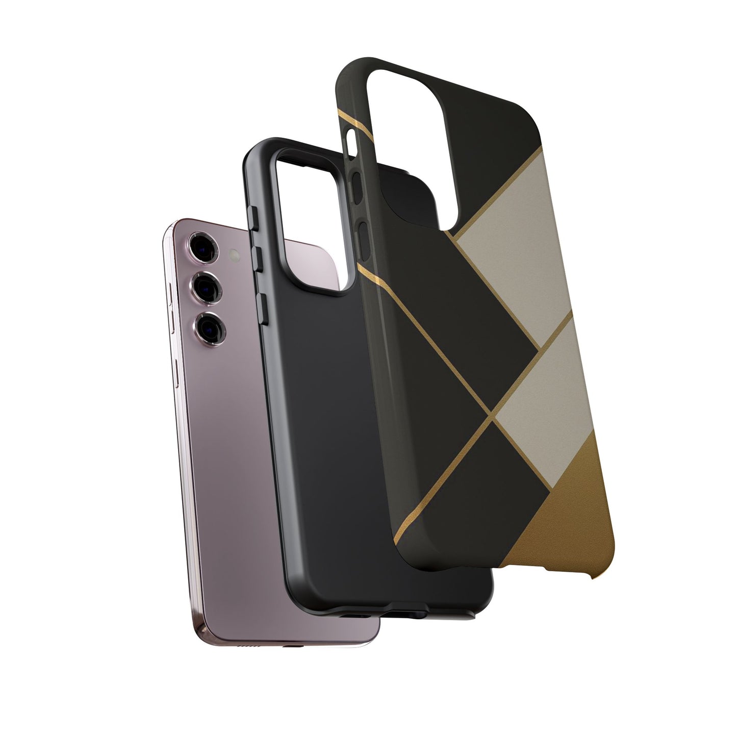 Chic Phone Case, Stylish Phone Cover, Geometric Design Case, Protective Mobile Case, Modern Phone Protector