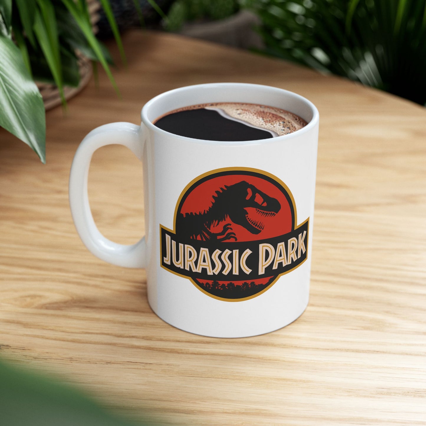 Jurassic Park Ceramic Mug | Dinosaur Coffee Mug | Gifts for Dinosaur Lovers | Movie Merchandise | Unique Kitchen Decor