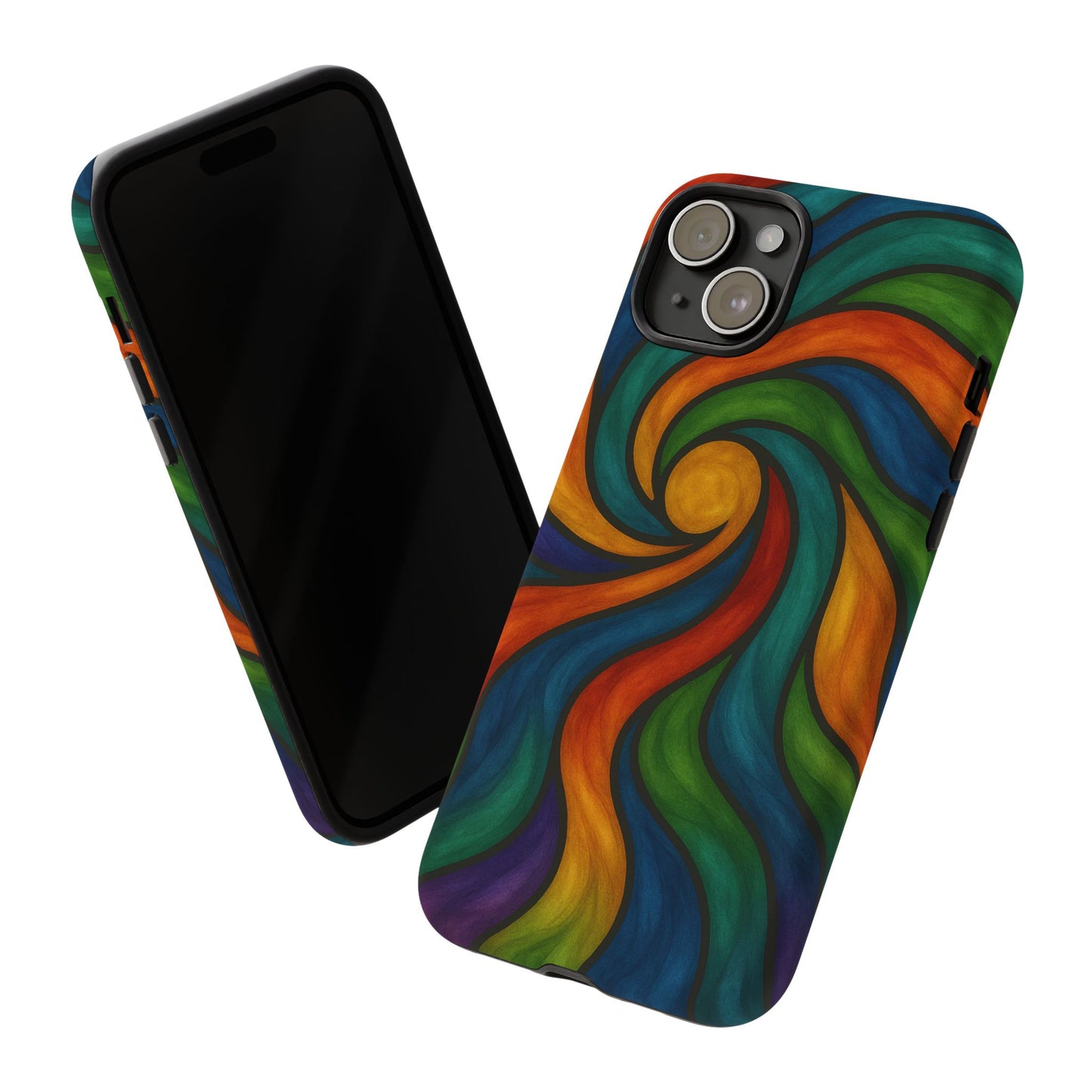 Colorful Swirl Phone Case | Tough Cases, Vibrant Design, Gift for Art Lovers, Funky Case, Unique Phone Accessories