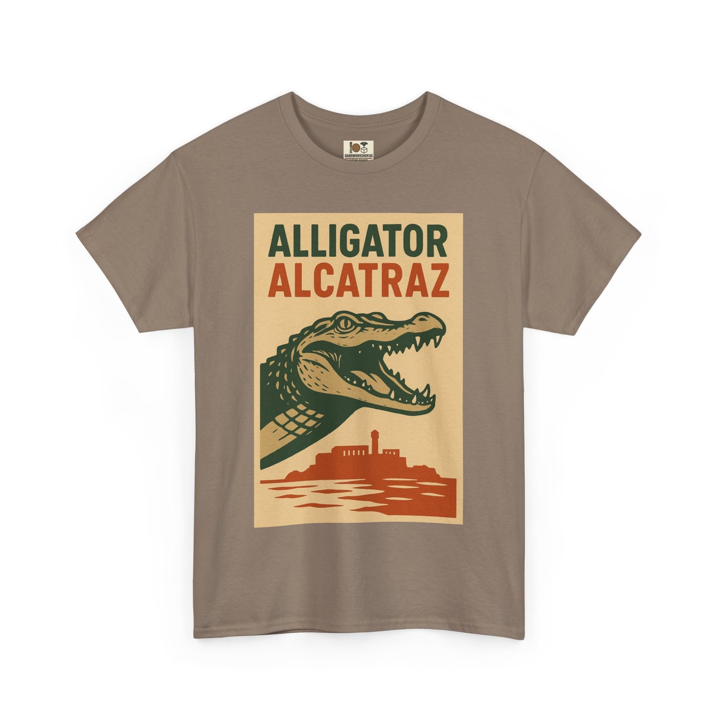 Alligator Alcatraz Graphic Tee - Fun Vintage Style Tee for Nature Lovers, Wildlife Enthusiasts, Summer Wear, Casual Outfits, Gift Idea