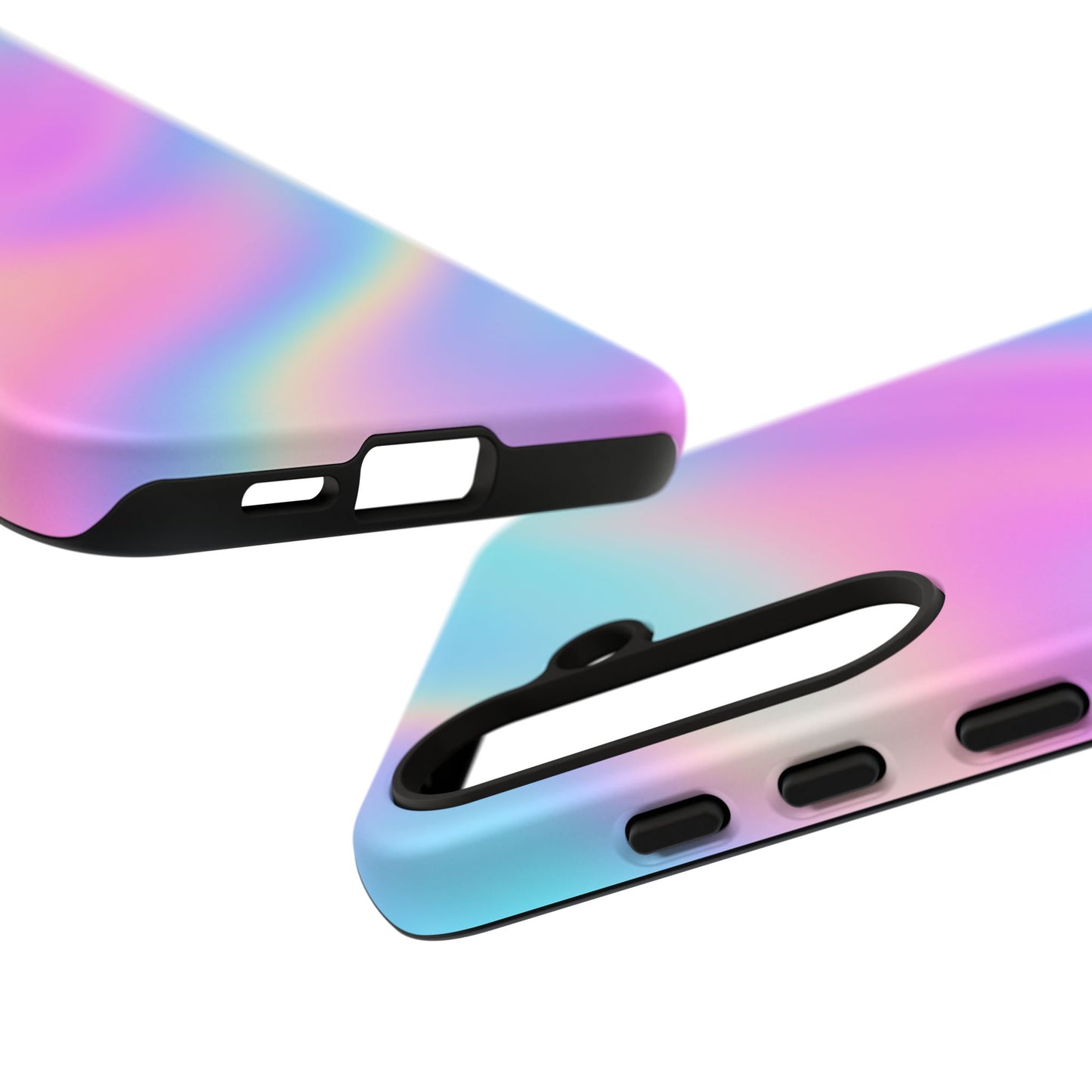 Colorful Holographic Phone Case, Tough Cases for iPhone, Trendy Phone Cover, Unique Gift for Her, Pastel Phone Accessory