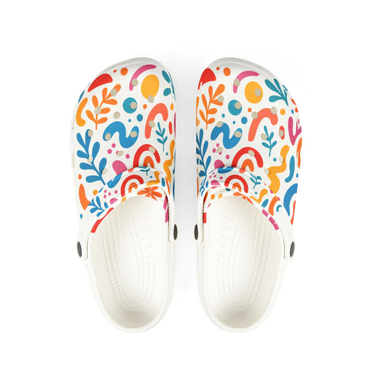 Colorful AOP EVA Foam Rubber Shoes with Vibrant Floral Design, Slip-On Clogs, Fun Garden Shoes, All-Occasion Footwear, Summer Style, [...]