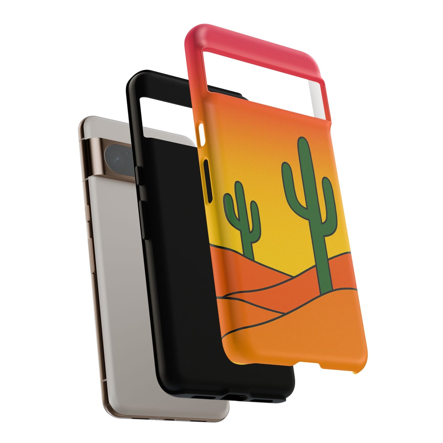 Desert Vibes Phone Case, Tough Cases, Cactus Design, Colorful Phone Cover, Summer Aesthetic, Unique Gift Idea