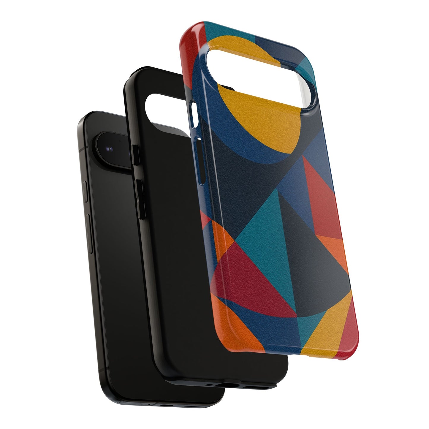 Vibrant Phone Case, Colorful Phone Cover, Geometric Design, Artistic Gift, Trendy Accessory, Vibrant Colors, Unique Design