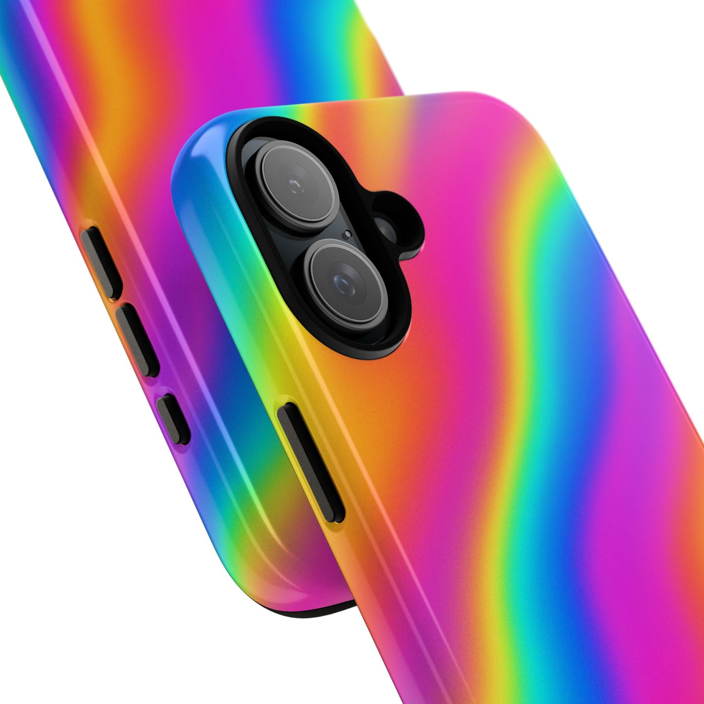 Rainbow Wavy Phone Case - Colorful Tough Cases for Stylish Protection, LGBTQ+ Pride Gift, Trendy Phone Accessory, Birthday, Holiday Present