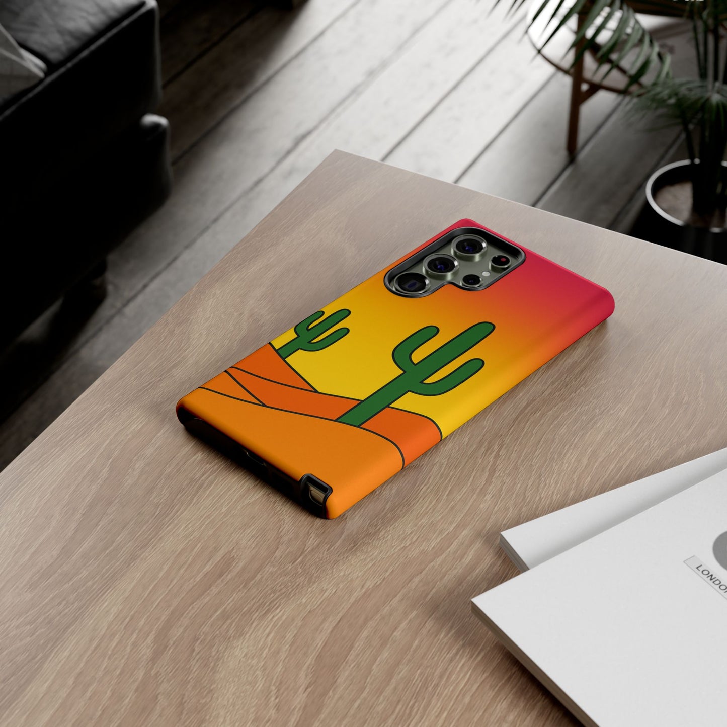 Desert Vibes Phone Case, Tough Cases, Cactus Design, Colorful Phone Cover, Summer Aesthetic, Unique Gift Idea
