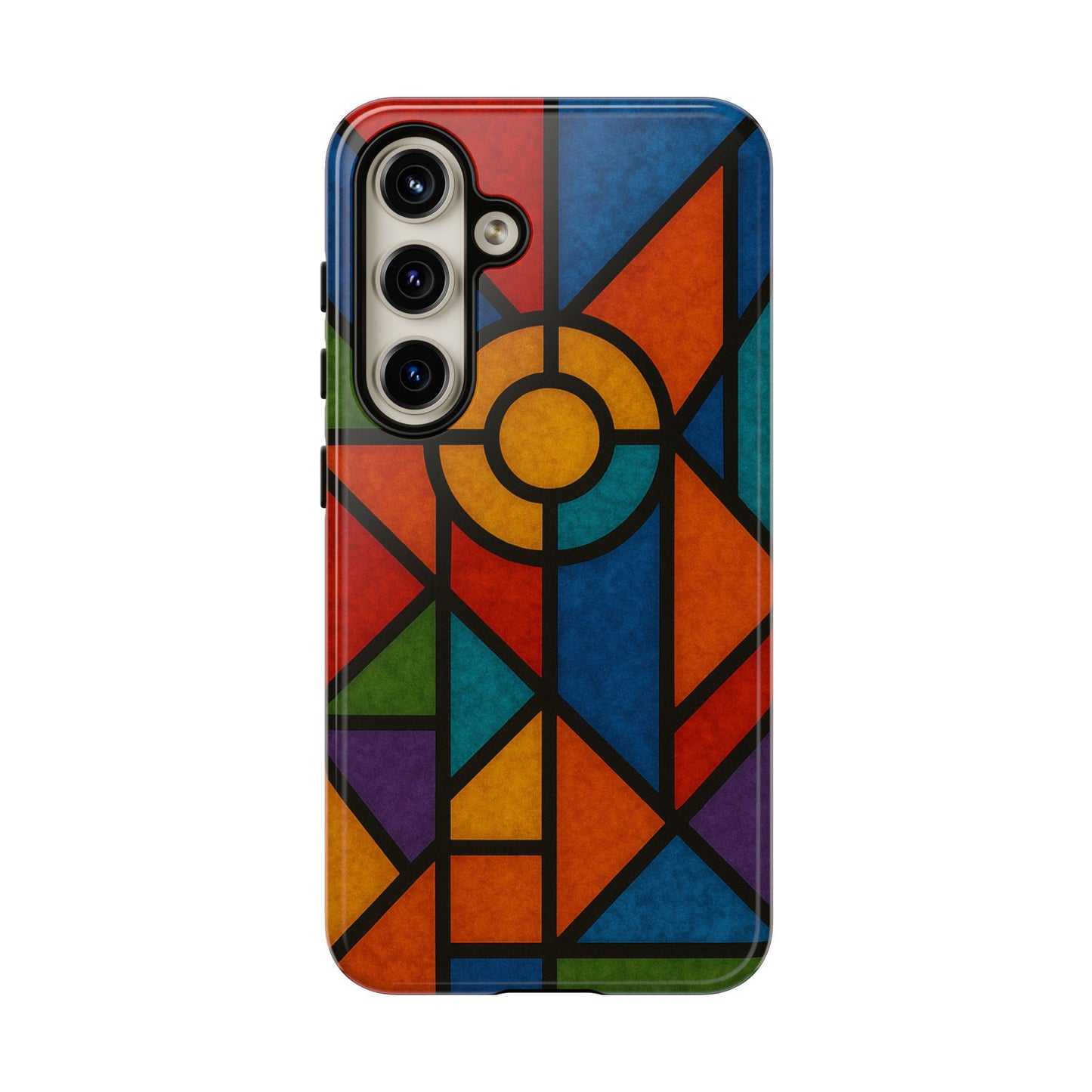 Colorful Stained Glass Phone Case, Artistic Phone Cover, Vibrant Protective Case, Unique Gift for Art Lovers, Stylish Smartphone Accessory