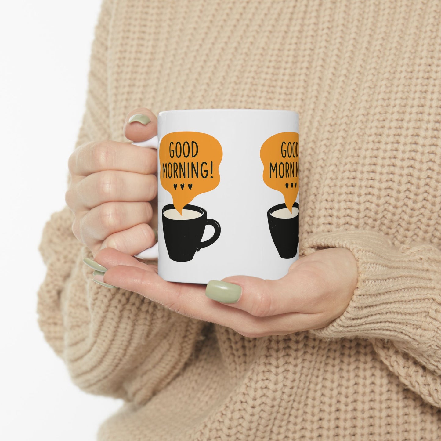 Good Morning Ceramic Mug - Perfect for Coffee Lovers, Tea Drinkers, Gift for Friends, Housewarming, Birthdays