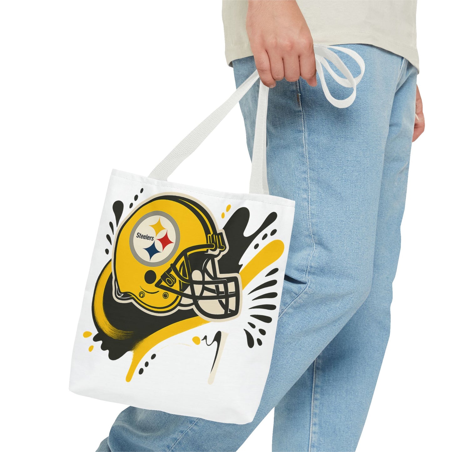 Steelers Inspired Tote Bag, Football Fan Accessory, Game Day Tote, Sports Bag, Personalized Gift for Him