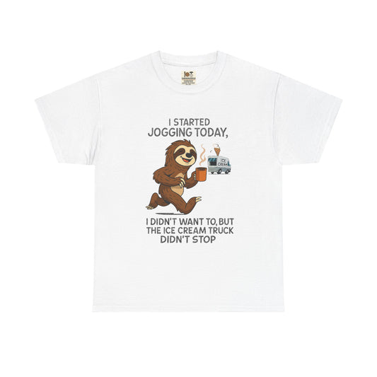 Funny Sloth Jogging T-Shirt | Gift for Exercise Lovers, Animal Humor Tee, Cute Sloth Apparel, Birthday Gift, Casual Wear