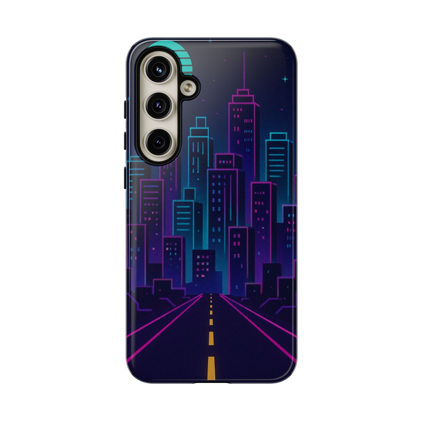 Cityscape Phone Case, Tough Cases, Urban Style, Nighttime Vibe, Phone Cover, Gift for City Lovers, Modern Design