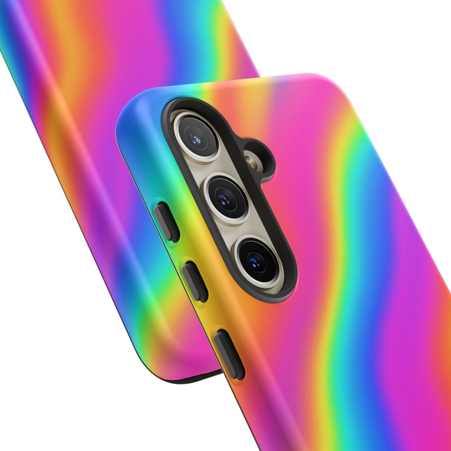 Rainbow Wavy Phone Case - Colorful Tough Cases for Stylish Protection, LGBTQ+ Pride Gift, Trendy Phone Accessory, Birthday, Holiday Present