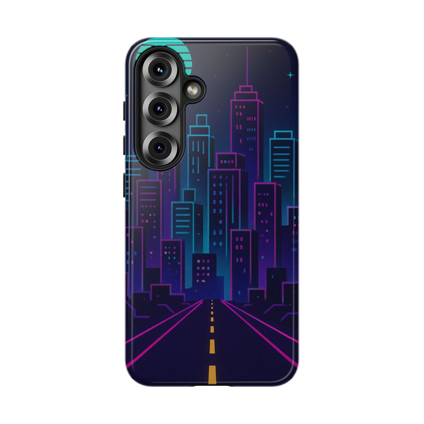 Cityscape Phone Case, Tough Cases, Urban Style, Nighttime Vibe, Phone Cover, Gift for City Lovers, Modern Design