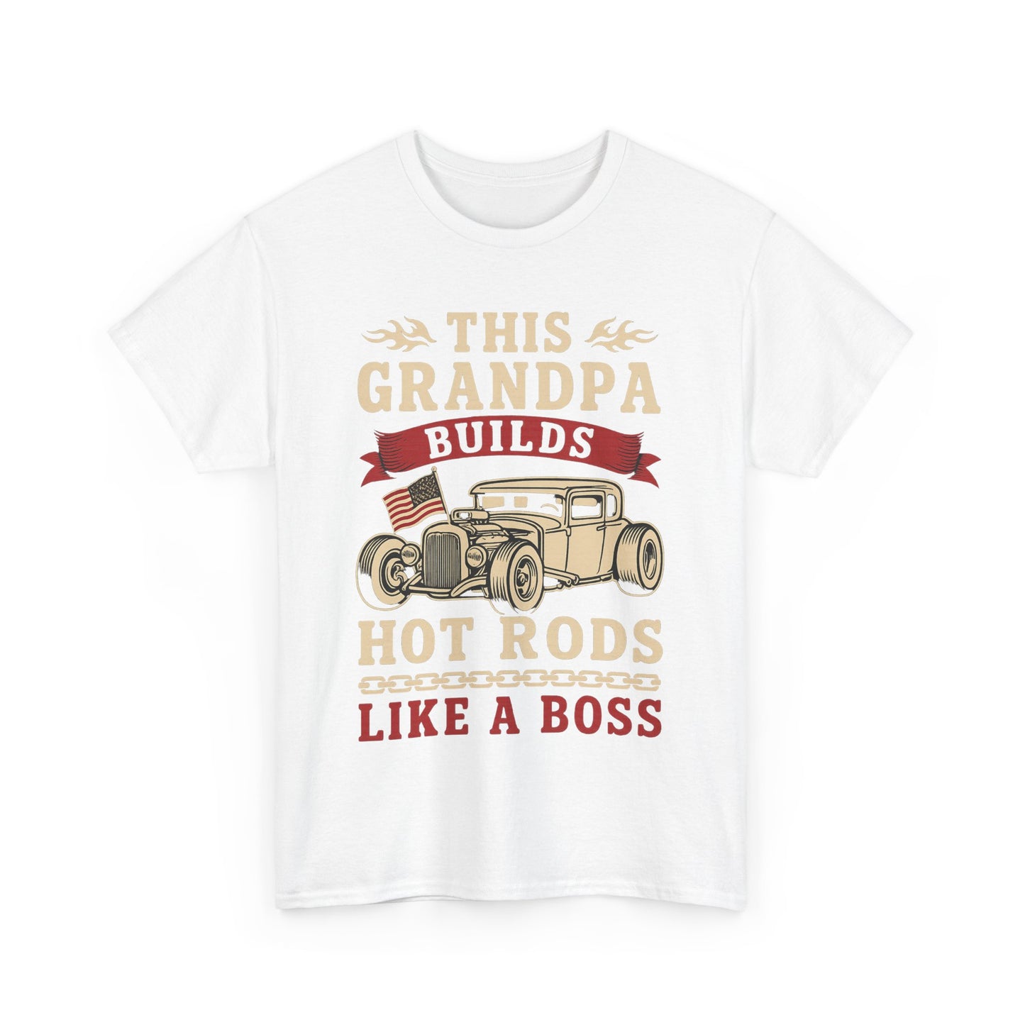 This Grandpa Builds Hot Rods Heavy Cotton Tee, Gift for Grandpa, Car [...]
