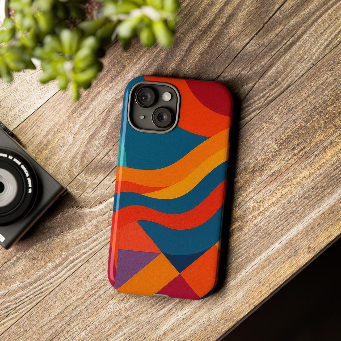 Vibrant Phone Case, Abstract Design Cover, Tough Cases for All Occasions, Stylish Gift for Tech Lovers, Modern Phone Accessories