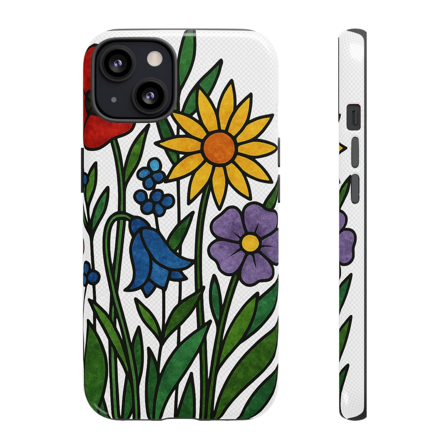 Floral Phone Case, Vibrant Flower Design, Tough Protection, Gift for Nature Lovers, Spring Decor