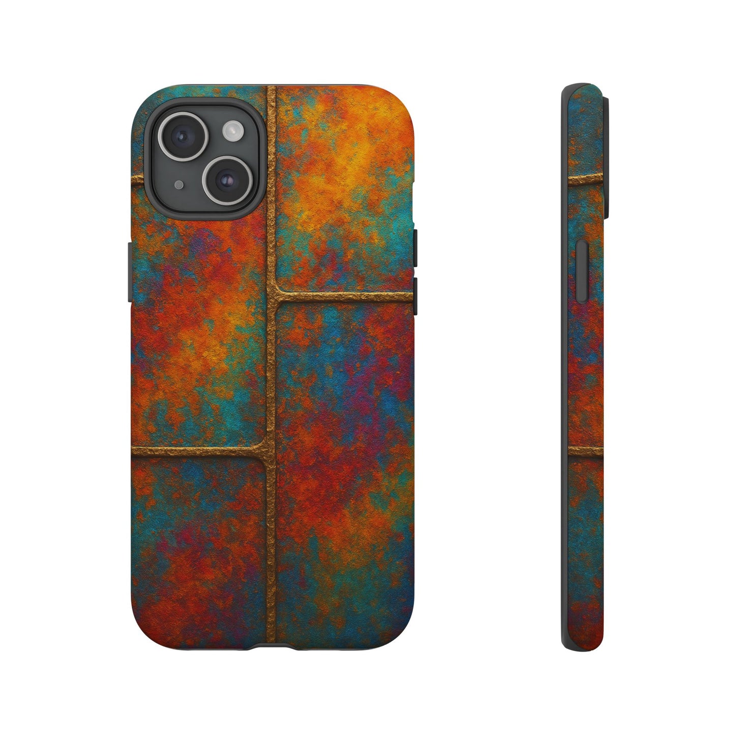 Colorful Textured Phone Case, Vibrant iPhone Cover, Tough Protective Shell, Unique Mobile Accessory, Artisan Phone Protection
