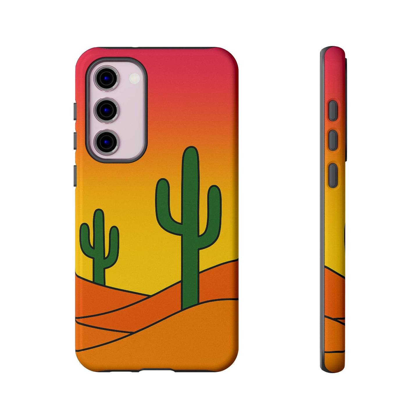 Desert Vibes Phone Case, Tough Cases, Cactus Design, Colorful Phone Cover, Summer Aesthetic, Unique Gift Idea