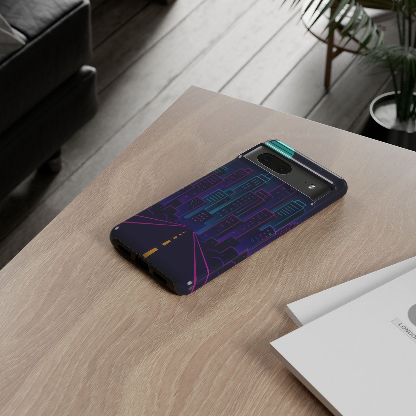 Cityscape Phone Case, Tough Cases, Urban Style, Nighttime Vibe, Phone Cover, Gift for City Lovers, Modern Design