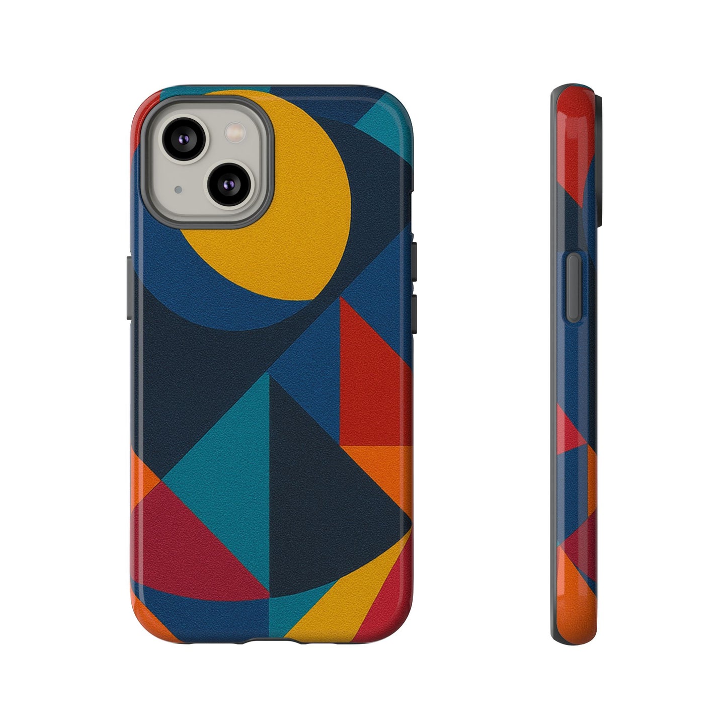 Vibrant Phone Case, Colorful Phone Cover, Geometric Design, Artistic Gift, Trendy Accessory, Vibrant Colors, Unique Design