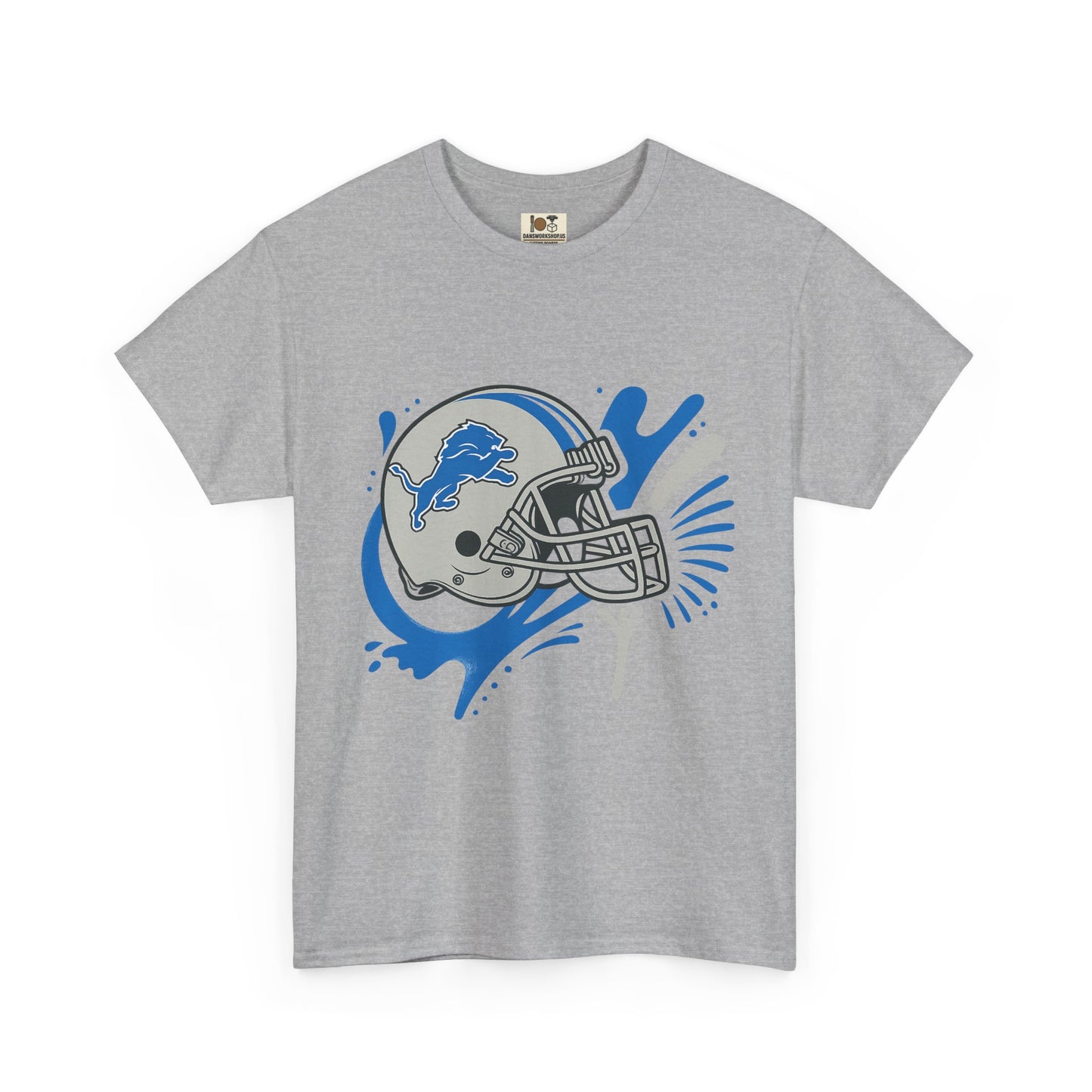Detroit Lions Fan Heavy Cotton Tee, Sports Apparel, Gift for Gamers, Casual Wear, Team Spirit Shirt