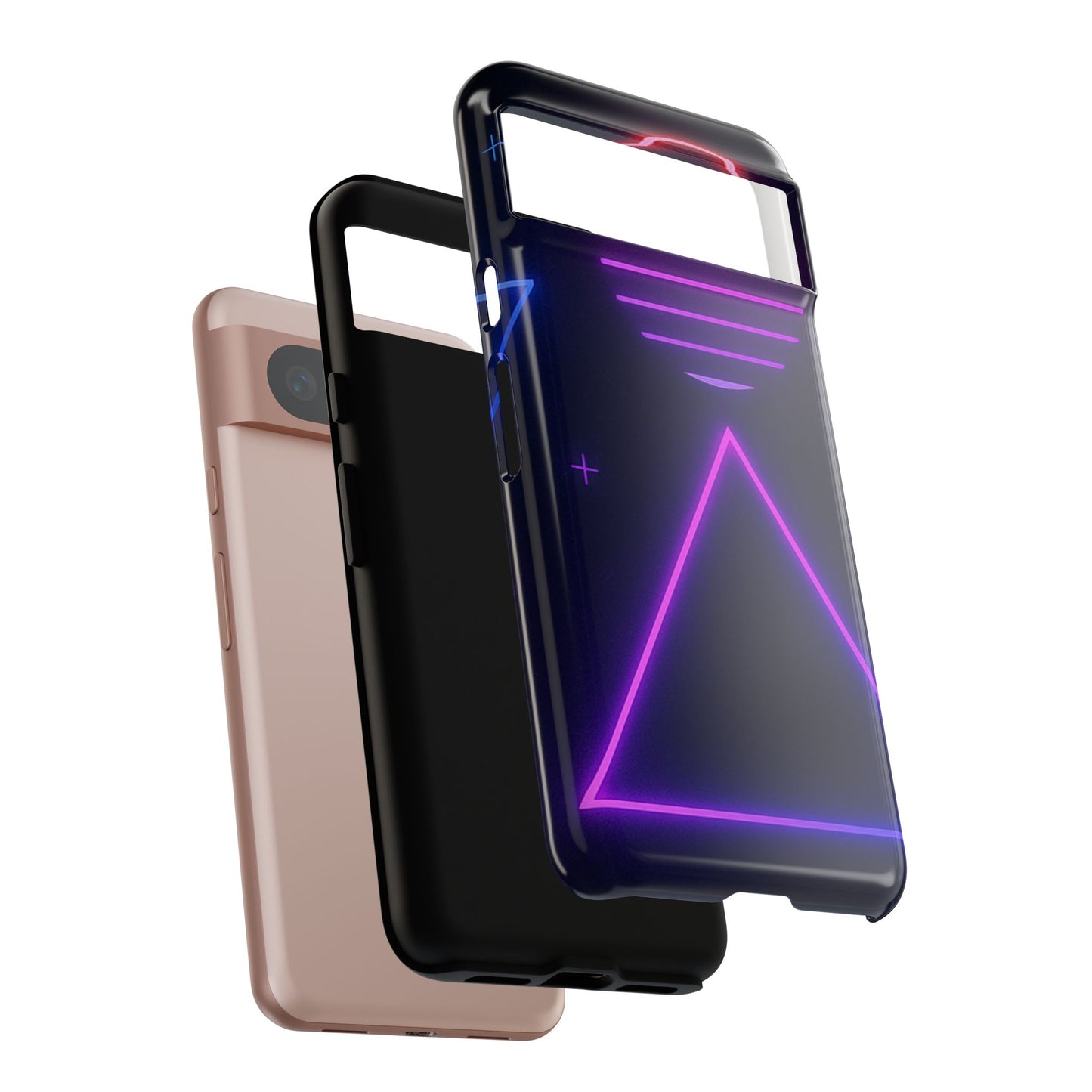 Retro Neon Phone Case, Tough Cases for iPhone, 80s Aesthetic Phone Cover, Abstract Neon Design, Gift for Tech Lovers