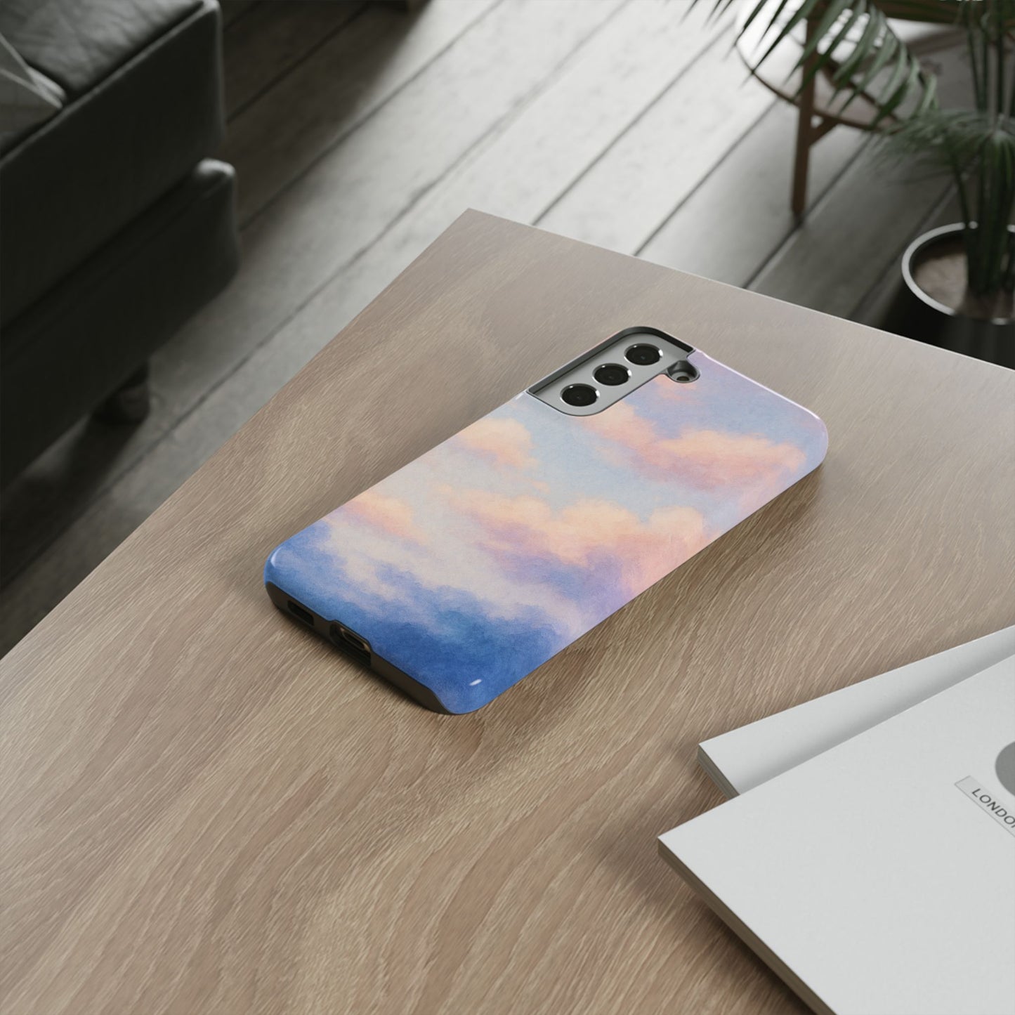 Sky Blue Cloud Phone Case, Tough Phone Cover, Aesthetic Cell Phone Accessory, Gift for Teen, Trendy Tech Protection