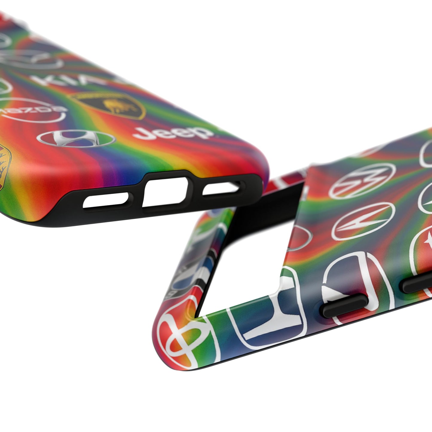 Colorful Car Logos Phone Case - Vibrant Tough Cases for Auto Enthusiasts, Unique Gift for Birthdays, Car Events, and Holidays
