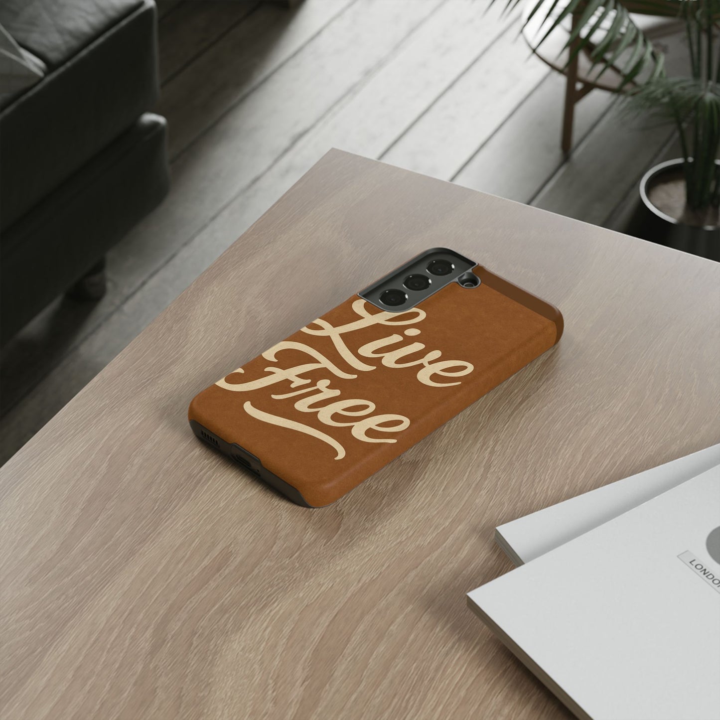 Live Free Phone Case, Tough Cases, Inspirational Phone Accessories, Gift for Adventurers, Customizable Design, Unique Tech Gifts