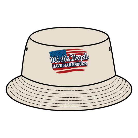 Patriotic Bucket Hat - 'We the People' Statement Hat, Summer Accessory, Gift for Activists, Beachwear, Festival Headwear