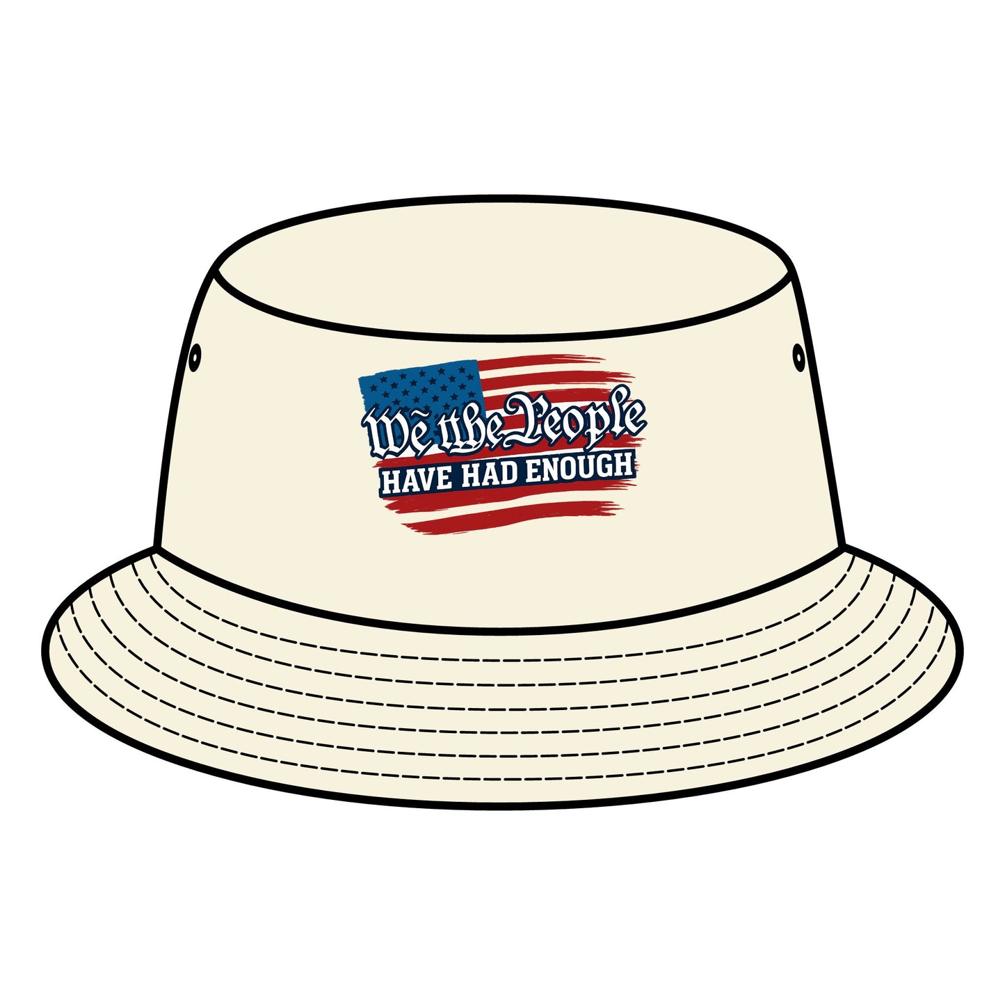 Patriotic Bucket Hat - 'We the People' Statement Hat, Summer Accessory, Gift for Activists, Beachwear, Festival Headwear