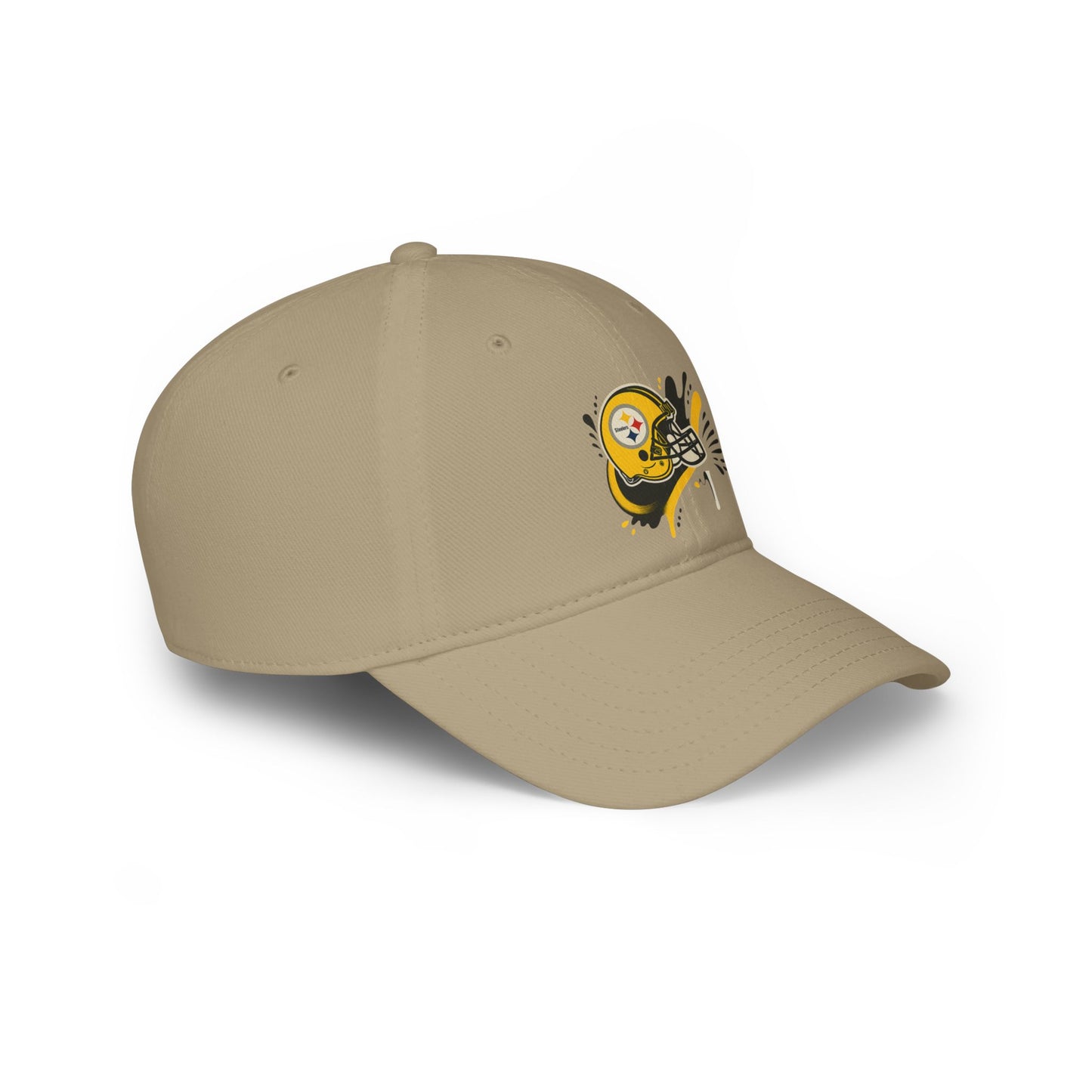 Red Low Profile Baseball Cap with Football Design, Ideal for Sports Fans, Casual Wear, Gifting, Game Day Accessory, Outdoor Events
