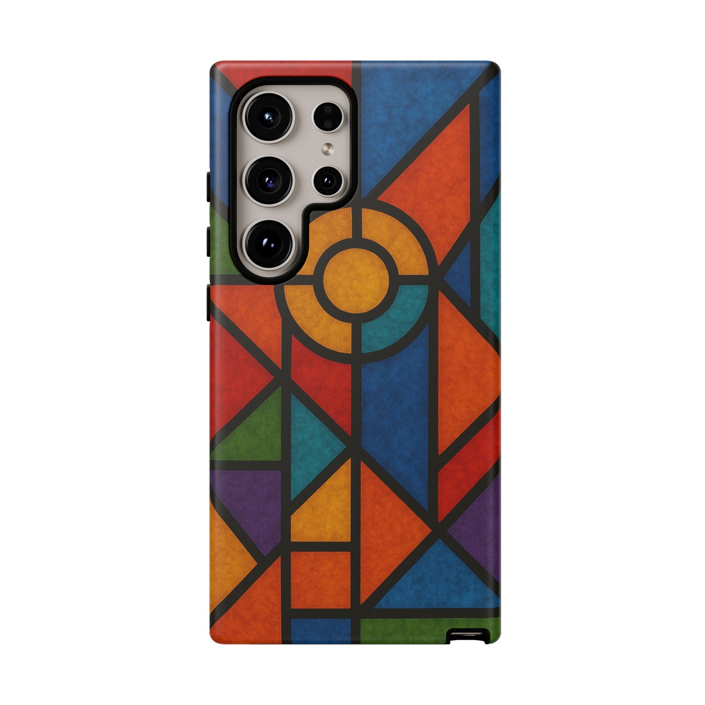 Colorful Stained Glass Phone Case, Artistic Phone Cover, Vibrant Protective Case, Unique Gift for Art Lovers, Stylish Smartphone Accessory