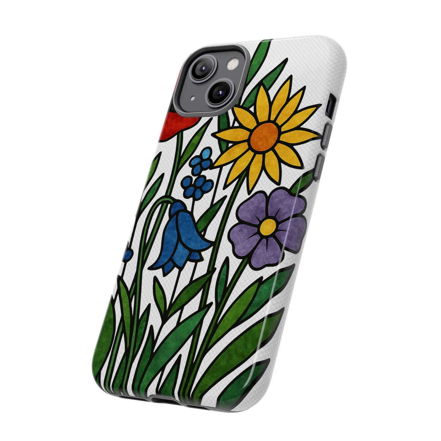 Floral Phone Case, Vibrant Flower Design, Tough Protection, Gift for Nature Lovers, Spring Decor