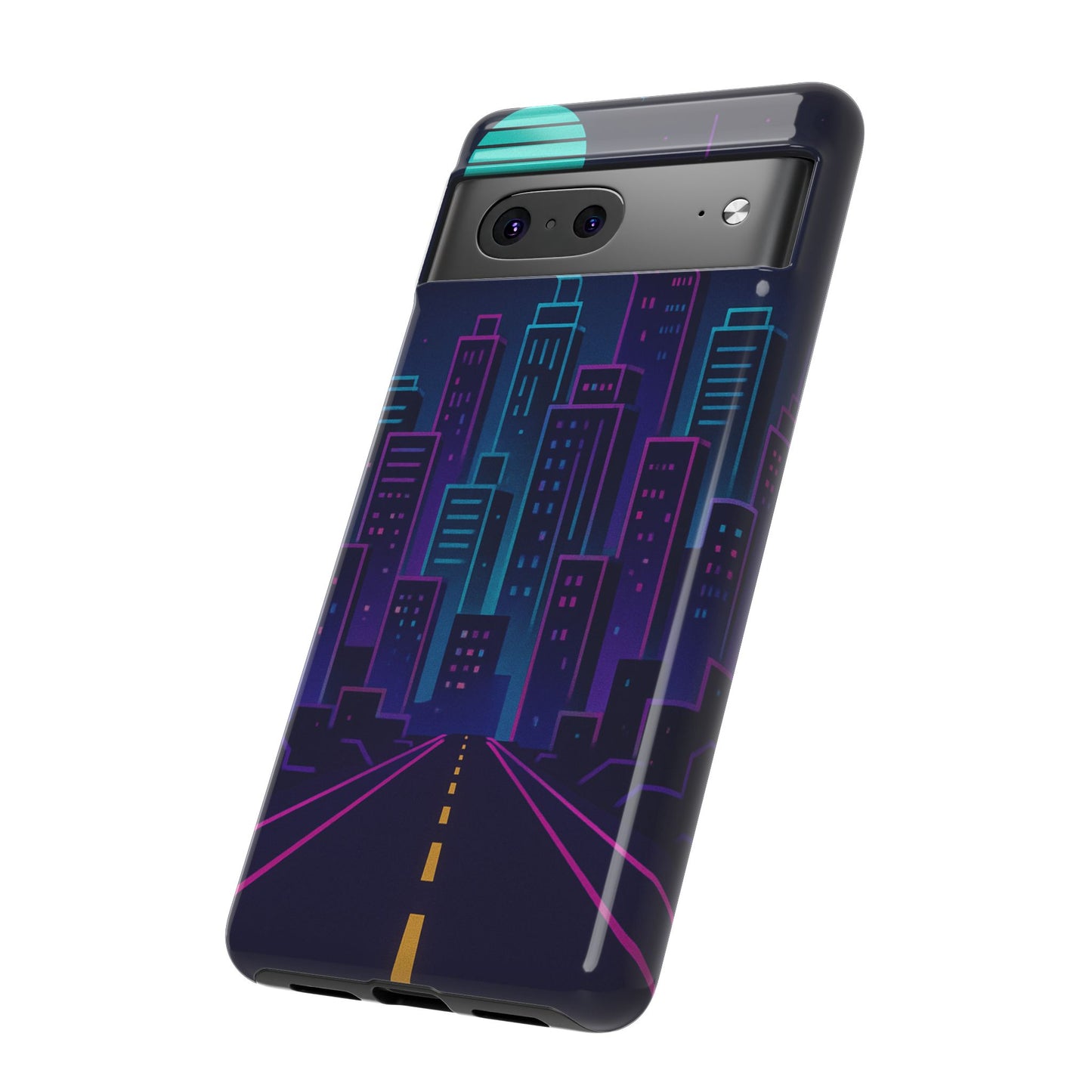 Cityscape Phone Case, Tough Cases, Urban Style, Nighttime Vibe, Phone Cover, Gift for City Lovers, Modern Design